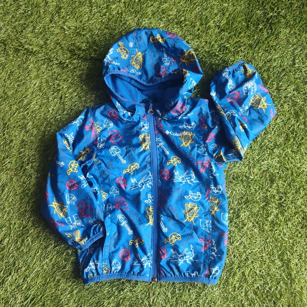 Columbia Mini Pixel Grabber Windbreaker Jacket Toddler Size 18-24 Months  Blue